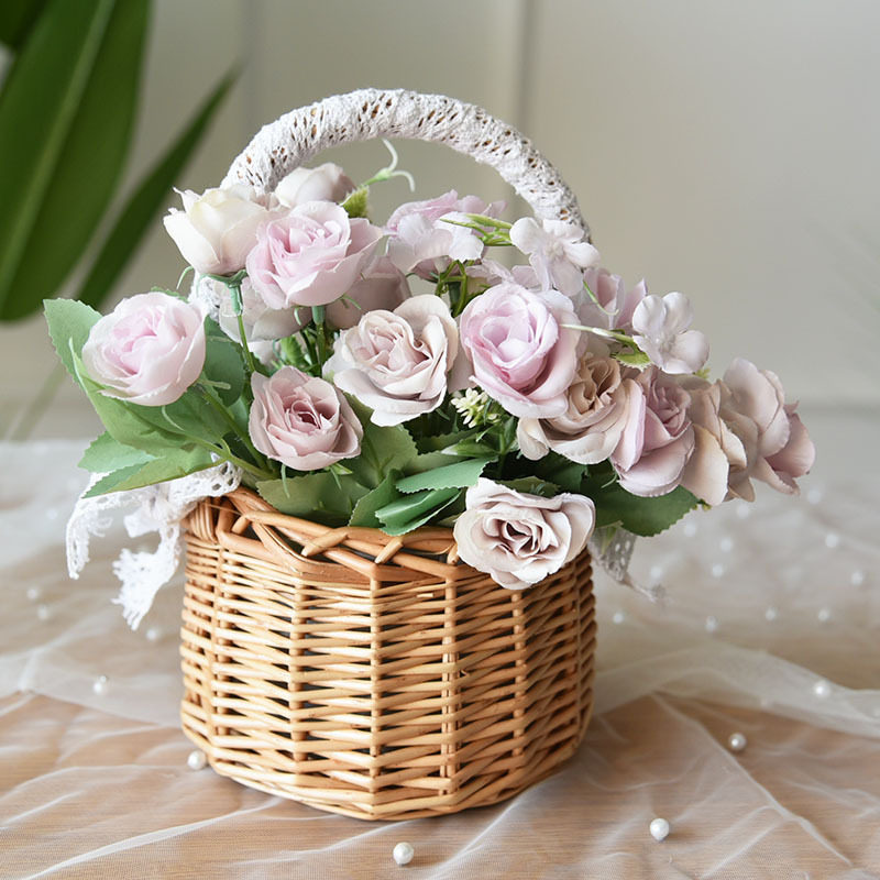 手提室内花篮婚礼摆件客