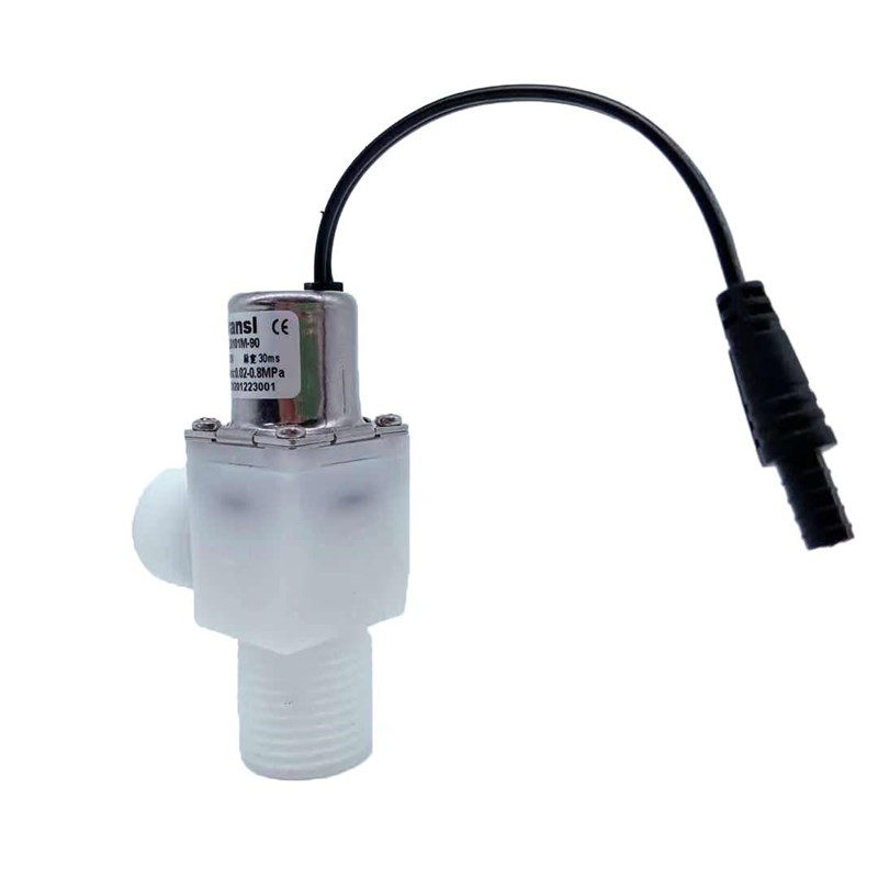 2芯母端公插线 直角式微型脉冲电磁阀 感应H洁具配件(DC2.5-12V)