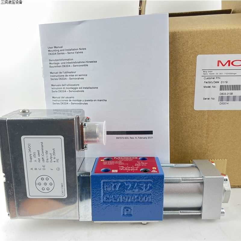 MOOG穆格电液伺服阀jD634/663/661/662/684/G761-3033B/D633-313B