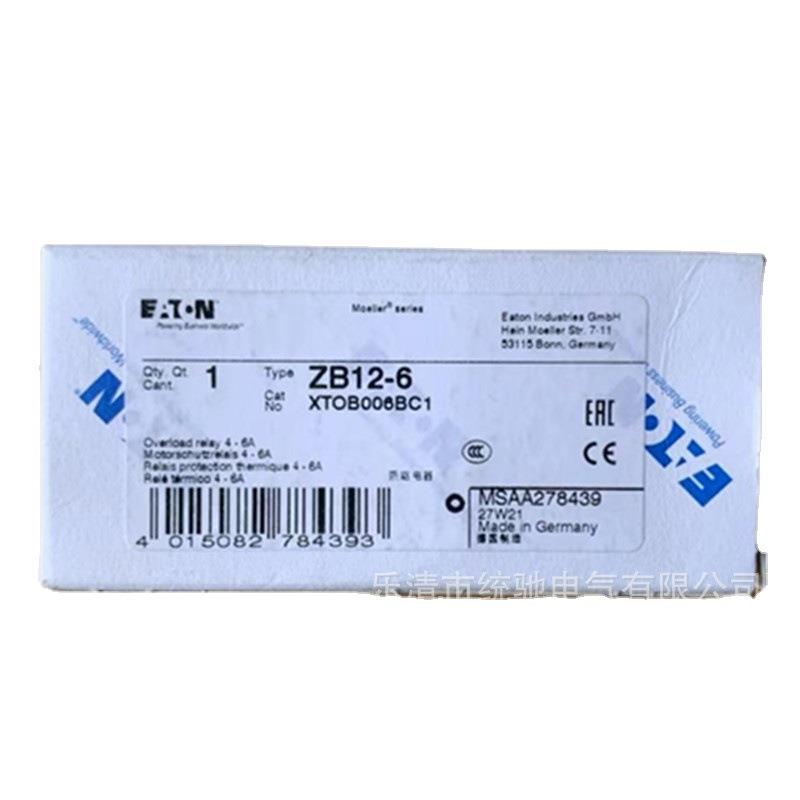 EATON/伊顿穆勒 ZB12-6热过载继电器 4-6A XTOB006BC1