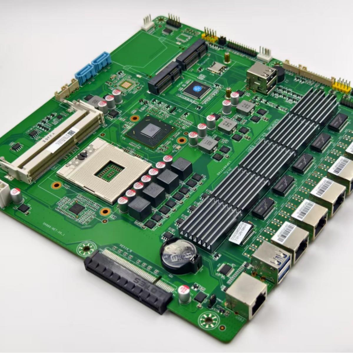 HM77网安工控主板 支持2 3代网安主板多网口防火墙软路由6个I210