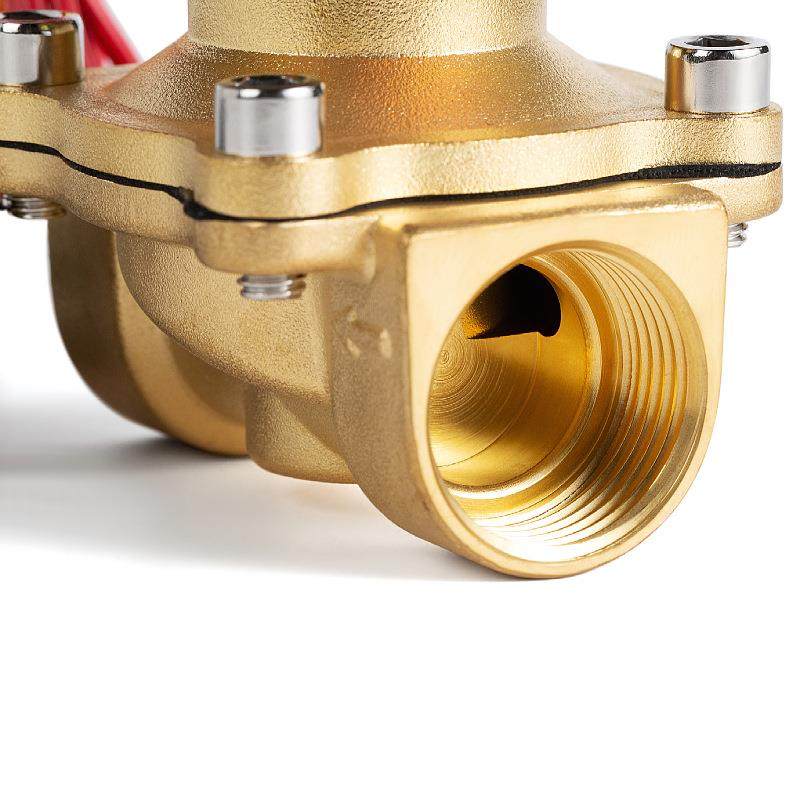 气动常闭电磁阀水阀220V气阀24V开关2W025-08/4分6分1寸1.2DN20铜