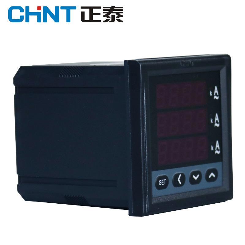 正泰三相数显电流表PA666-2S/4S数字电流表5A三线电表