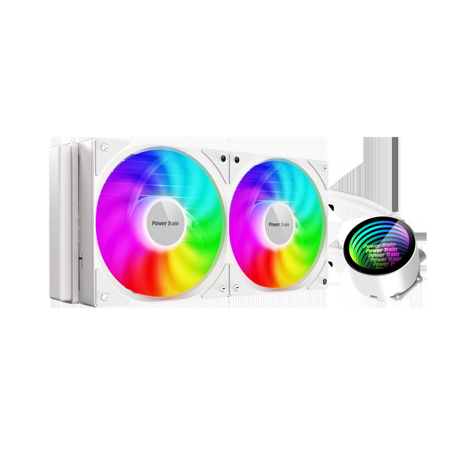 240水冷一体式免拼接多平台电脑散热器智能调速风扇argb神光同步