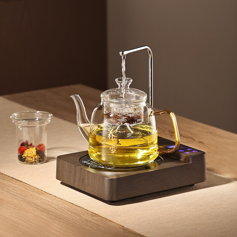 定制福也全自动上水电热烧水壶泡茶专用抽水煮茶器玻璃壶一体茶具