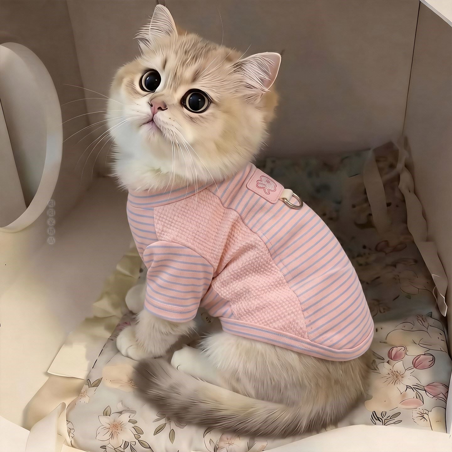 猫咪衣服秋季防掉毛小猫英短猫秋天幼猫护肚子春秋绒衣休闲秋冬装