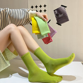 舞蹈袜女童短袜中筒袜防滑练功袜儿童芭蕾跳舞专用现代舞绿袜子夏