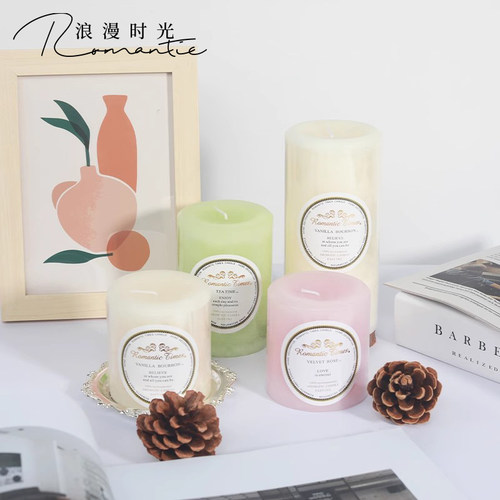 进口晚餐教堂香薰蜡烛净化空气