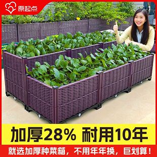 B50加深种植箱阳台专用种菜箱庭院楼顶长方形蔬菜盆 原起点