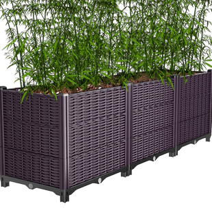 竹子花盆户外庭院组合花箱种植箱家用阳台种菜专用长方形顶楼神器