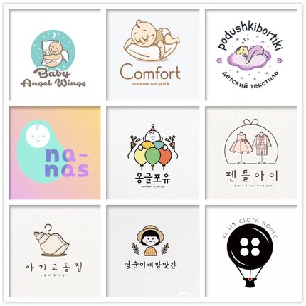 卡通LOGO设计母婴烘培机构招牌店名童装手绘吊牌原创玩具商标注册