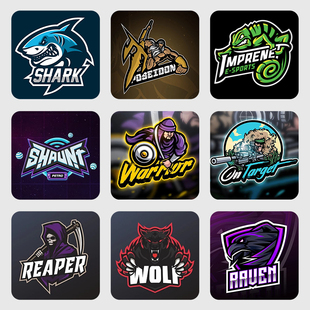 logo设计俱乐部卡通头像标志商标战队队徽原创球队字体设计定制