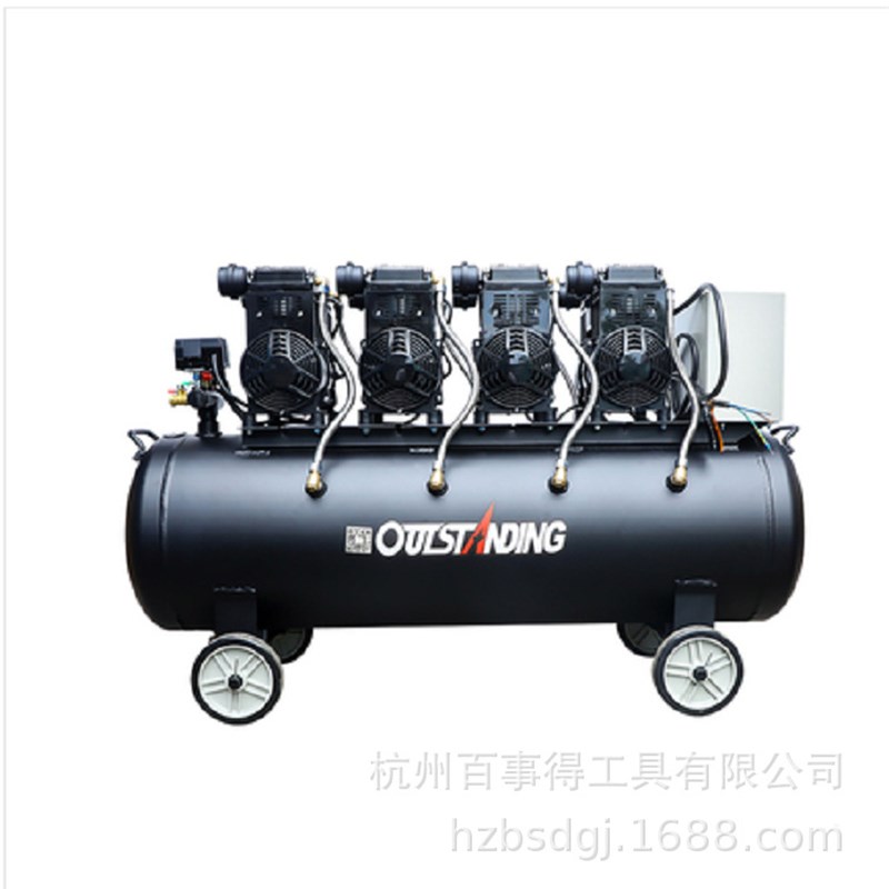 可调10高压打气泵工业级静音无油空压机2I20v汽修空气压缩机