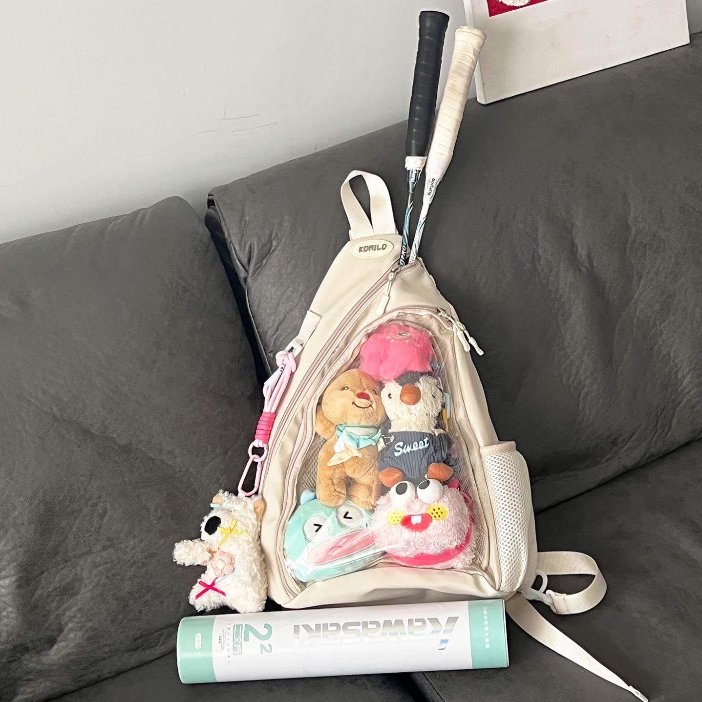 羽毛球包大容量户外包运动背包女款羽毛球网拍收纳轻便高颜值新款