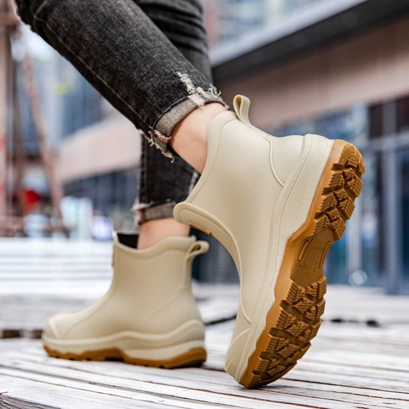 短筒水鞋男款防水防滑外卖骑手专用雨鞋男生雨靴厨房钓鱼防臭胶鞋