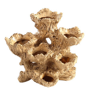 大号创意口径长方形仿木头根雕枯木桩复古多肉花盆树脂工艺品摆件