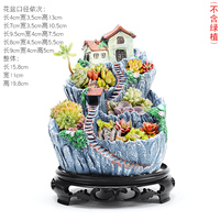 空中花園多口徑文竹老樁多肉花盆