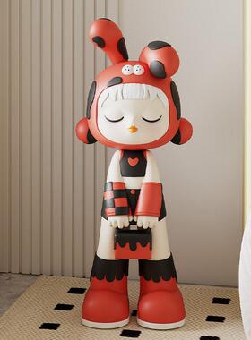 奶油风网红落地摆件家居客厅电视柜沙发旁潮玩装饰品乔迁新居礼物