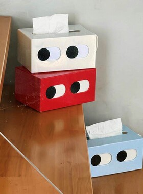 集饰斜眼纸巾盒趣味