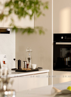 现代轻奢样板房售楼处客厅水吧台手磨咖啡机托盘组合装饰摆件