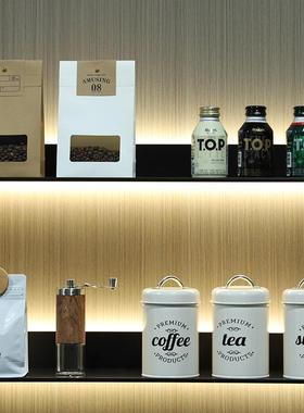 集饰陈设样板间摆件咖啡厅厨房储物罐瓶道具系列层架组合软装饰品