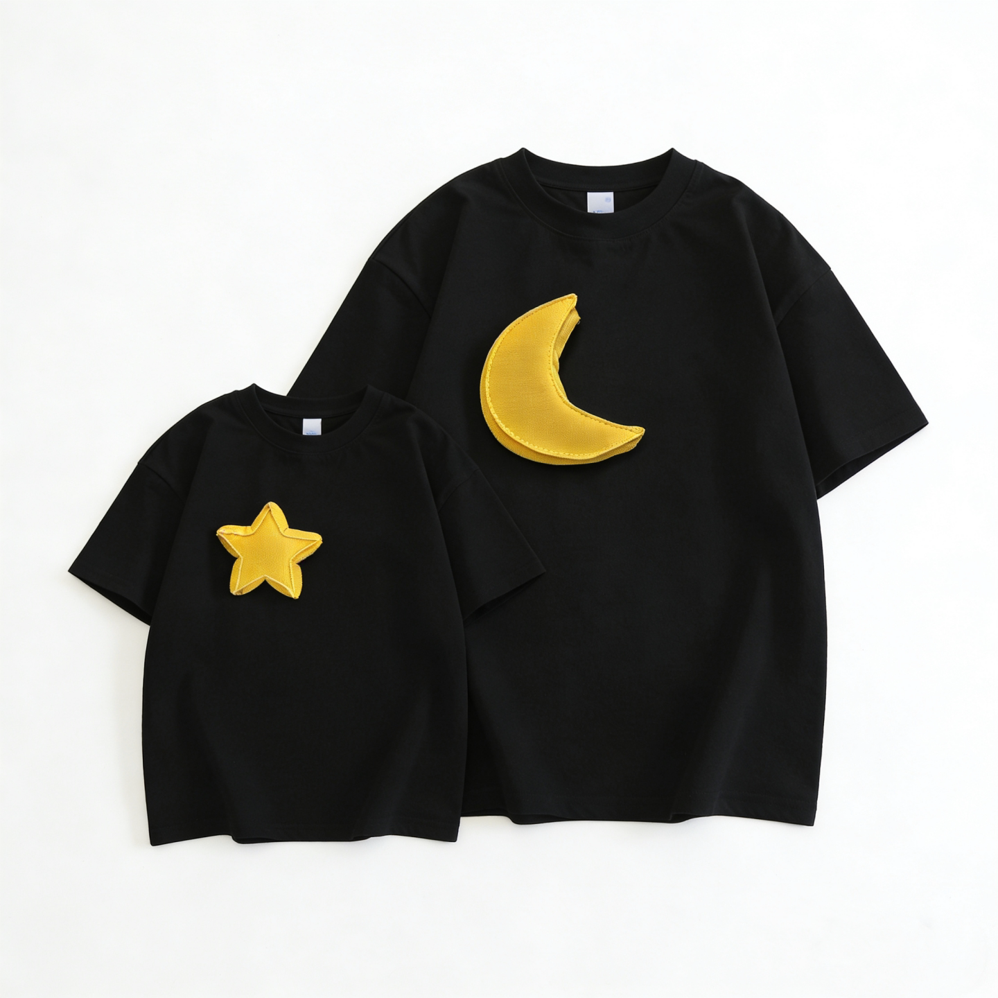 2026新款星星月亮亲子装T恤短袖夏季宽松高级感母子装母女装炸街