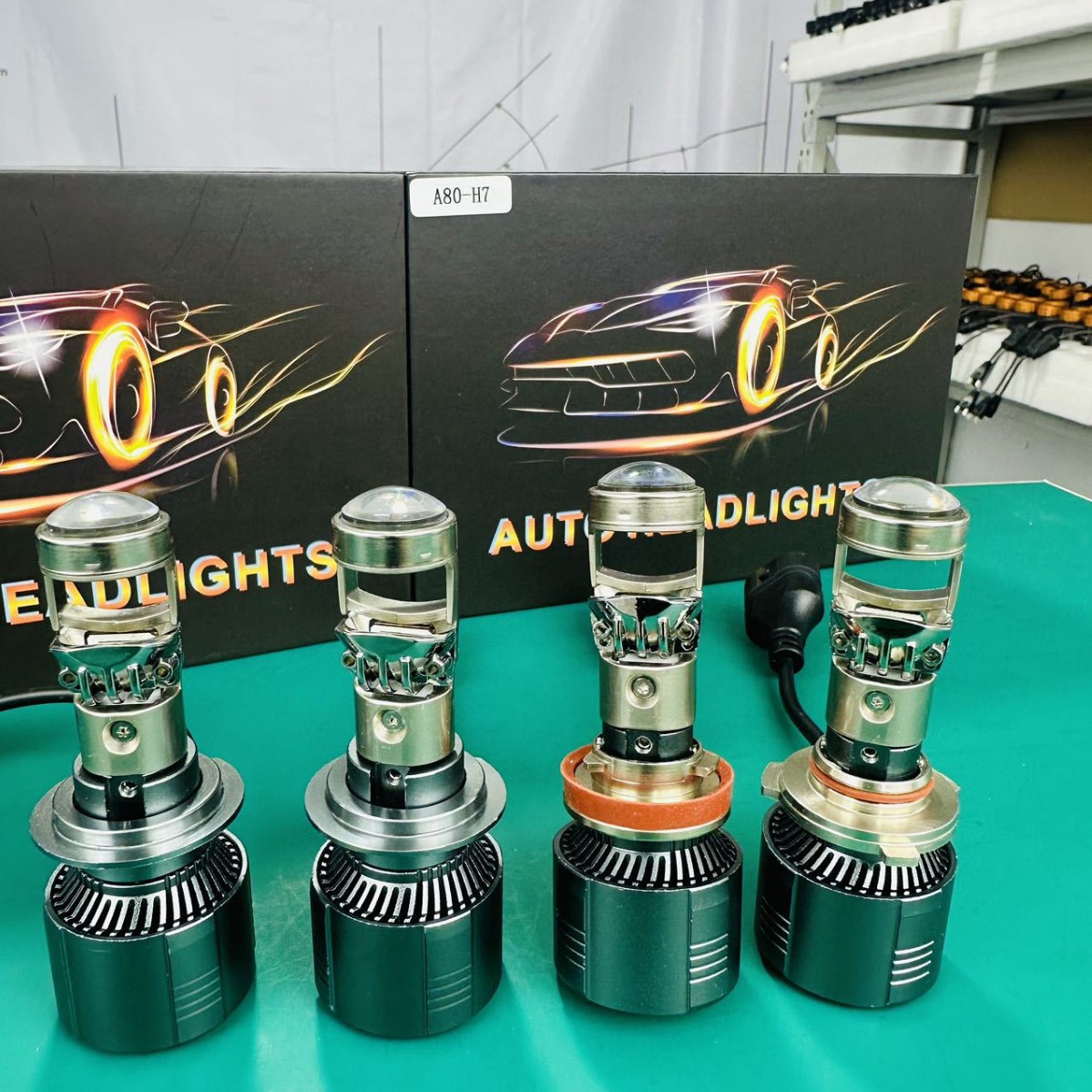 自带透镜LED汽车大灯激光超亮聚光H4远近一体H11改装H7无损安装