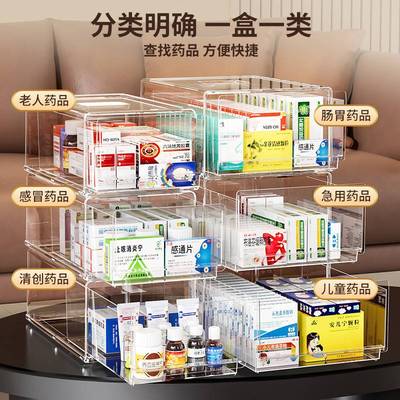 抽屉式药物收纳盒医药箱家庭装
