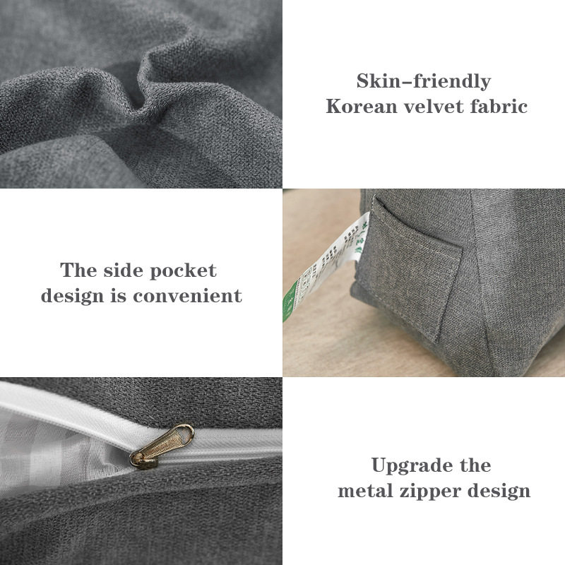 简约韩国绒床头毛绒三角