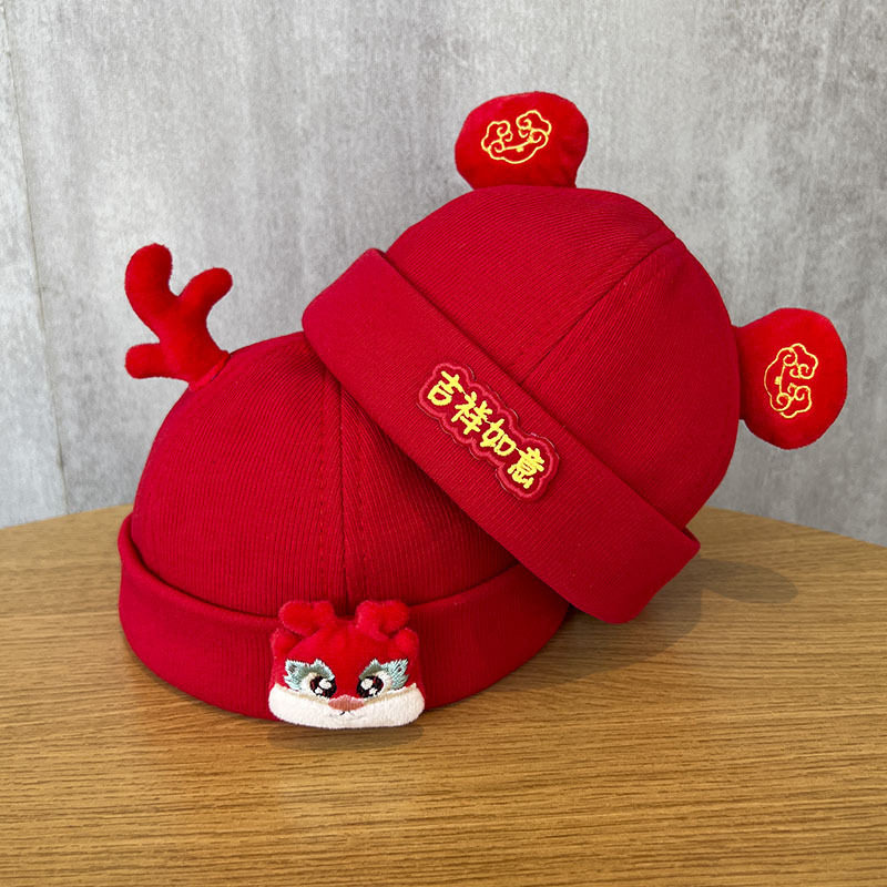 中国风婴儿帽子春秋季地