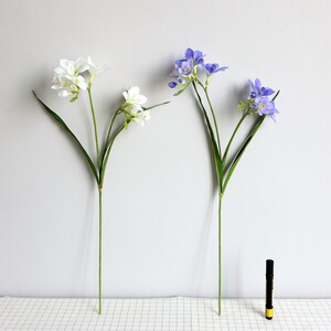 假花装饰摆件两叉3D香雪