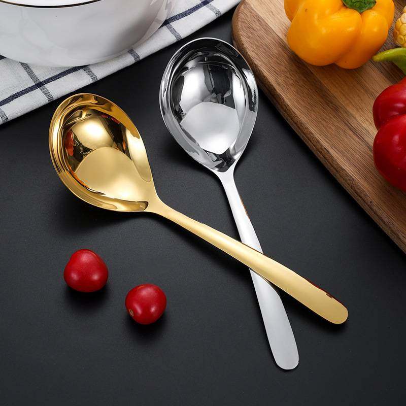 304不锈钢大号盛汤勺大调羹稀饭粥勺分餐勺米饭勺子舀汤加厚厨具