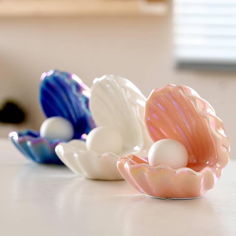 贝壳首饰收纳梦幻珍珠陶瓷灯