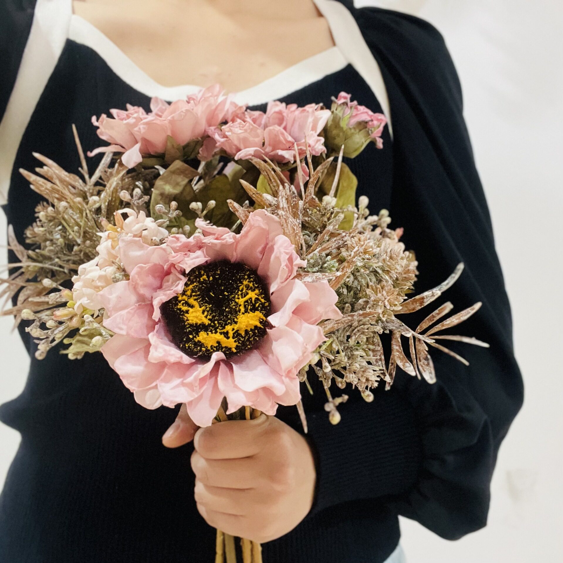 仿真向日葵千里香把束欧