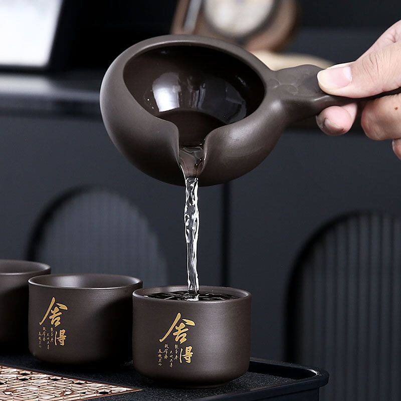 新款紫砂懒人自动茶具套