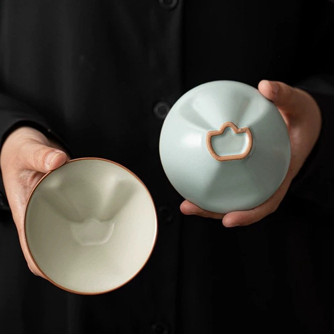 汝窑茶杯创意主人杯品陶