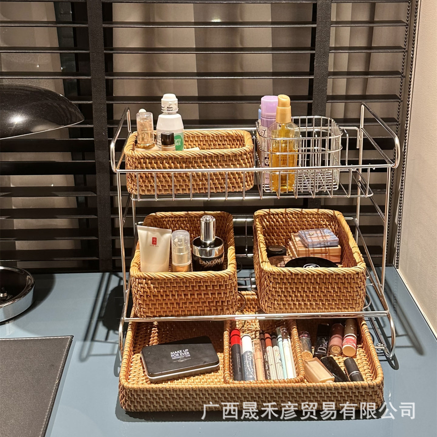 越南藤编收纳筐零食化妆