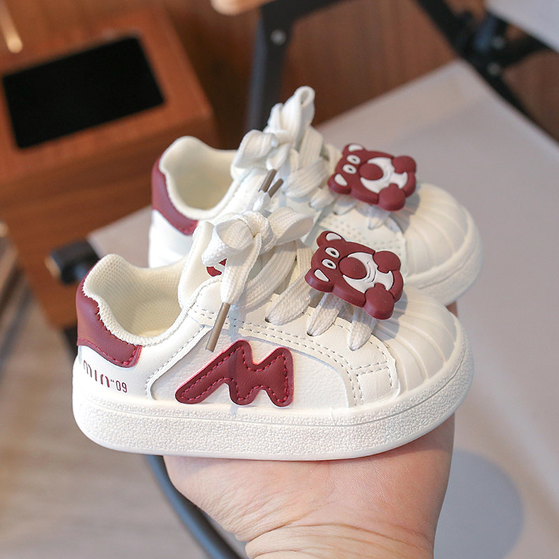 春季儿童小白鞋男宝宝女1一3-5岁板鞋男童春秋学步鞋婴儿软底鞋子