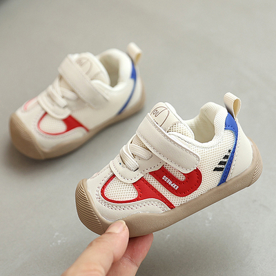 春秋男宝宝女学步0一2岁婴儿鞋子软底网面幼儿12个月透气秋季童鞋