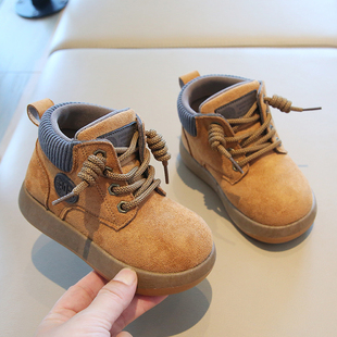 秋冬儿童马丁靴男童2一8岁男宝宝女短靴英伦时尚女童软底冬季靴子
