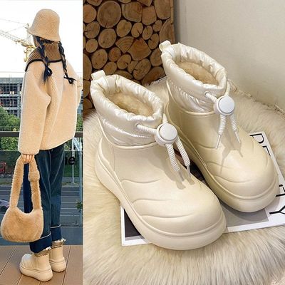 XH8801雪地靴女冬季加绒加厚东北防水防滑厚底增高时尚保暖大头靴