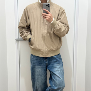 原单品质男装女装哈灵顿立领长袖拉链宽松茄克外套夹克男春484610