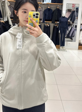 日系女装秋冬新款双面穿防风摇粒绒拉链连帽外套户外防水E479697