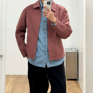 原单合作款男女装休闲拉链茄克底特律翻领外套夹克26新款E484249