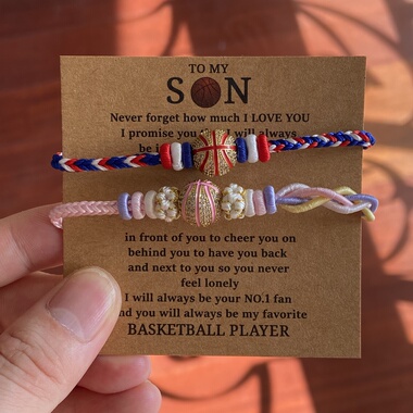 纯手工编织篮球手绳送同学篮球配饰闺蜜女友礼物周边学生蓝球手链