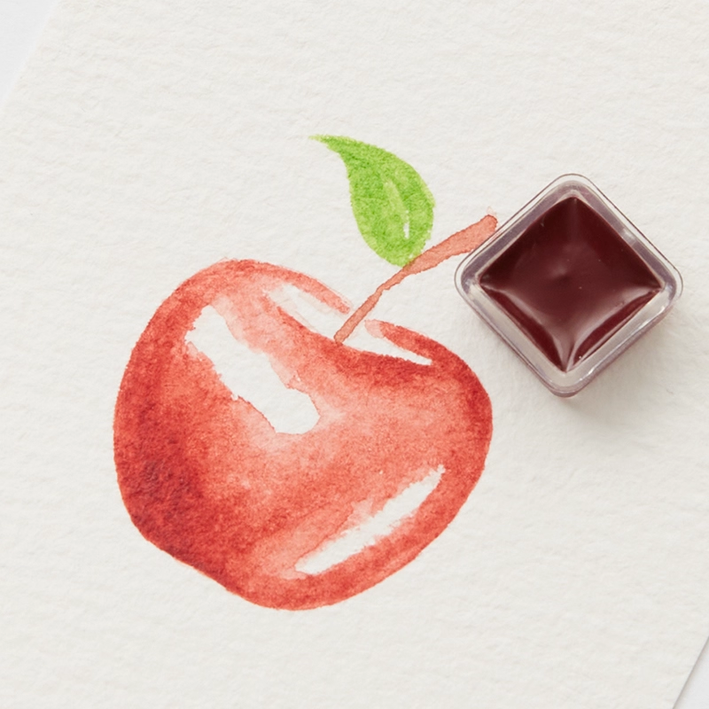 血色水彩颜料玫瑰血红色