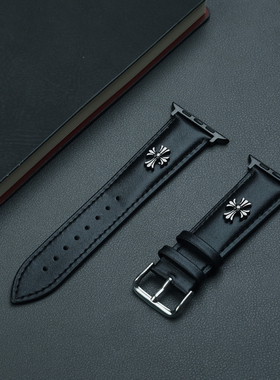 适用于苹果手表真皮表带iwatch109头层牛皮表带ultra纳帕46荔枝纹