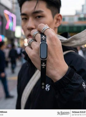小米华为手环复古潮牌表带