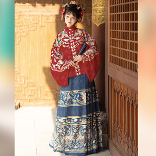 曹州府原创【凤来仪】汉服女明制立领对襟短衫琵琶袖马面裙秋冬款