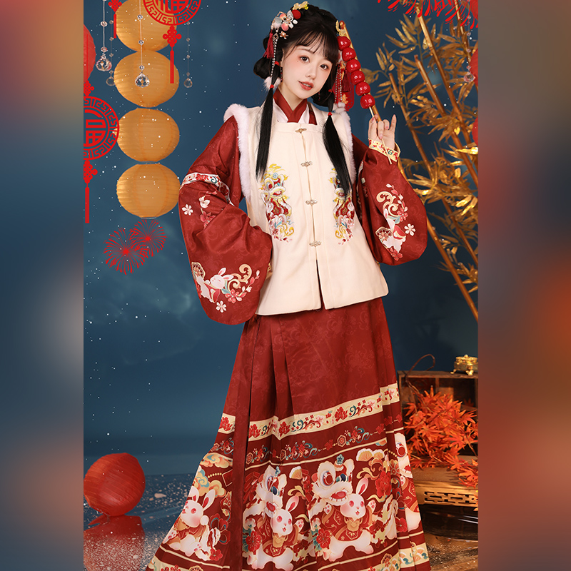 子正2023毛尼明制明制汉服刺绣